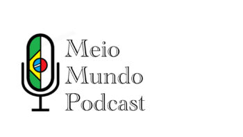 Logo for Meio Mundo Podcast